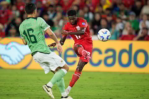 Jose Fajardo attempts a shot on goal